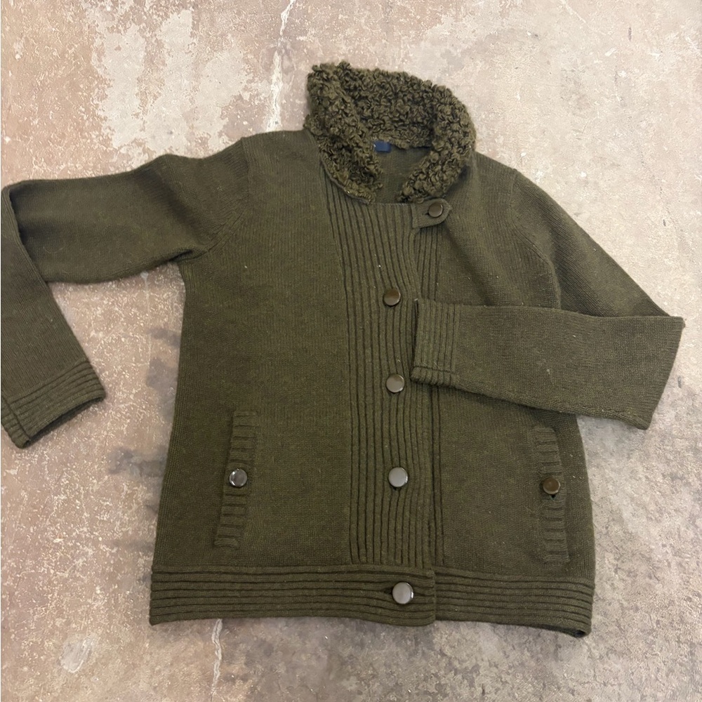 Vintage‎ GAP Olive Knit wool Cardigan sweater